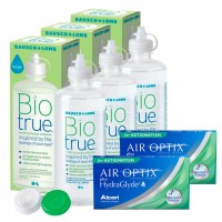 Pack 3x Biotrue 300ml + 2x Air Optix Astigmatism 6 lentes