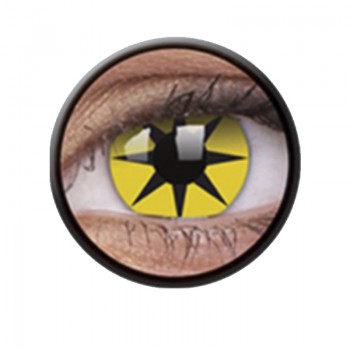 Crazy Lens Trimestrais Yellow Star - 2 Lentes